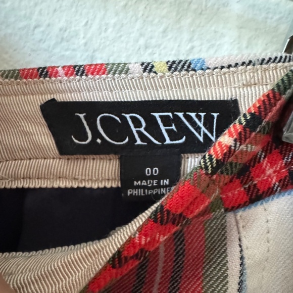 J.Crew Natasha wool Blend skirt Snowy Stewart tartan holiday plaid 00 - Picture 5 of 7